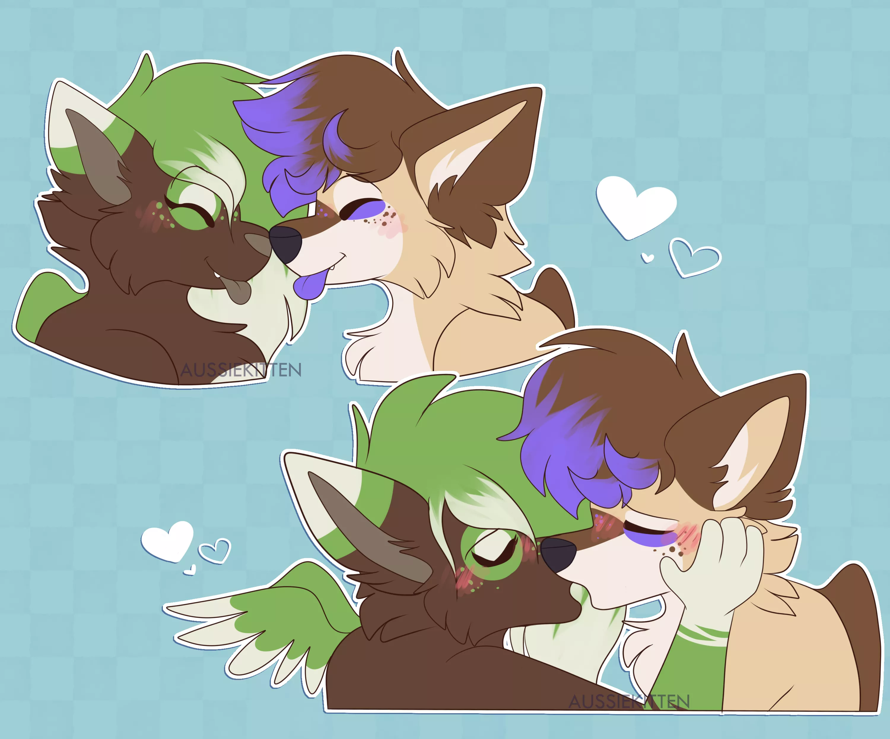 Boop n' Kiss! 🥰 | [Art by myself @aussie_kitten on Twitter | ft. @ThatJasperFox]