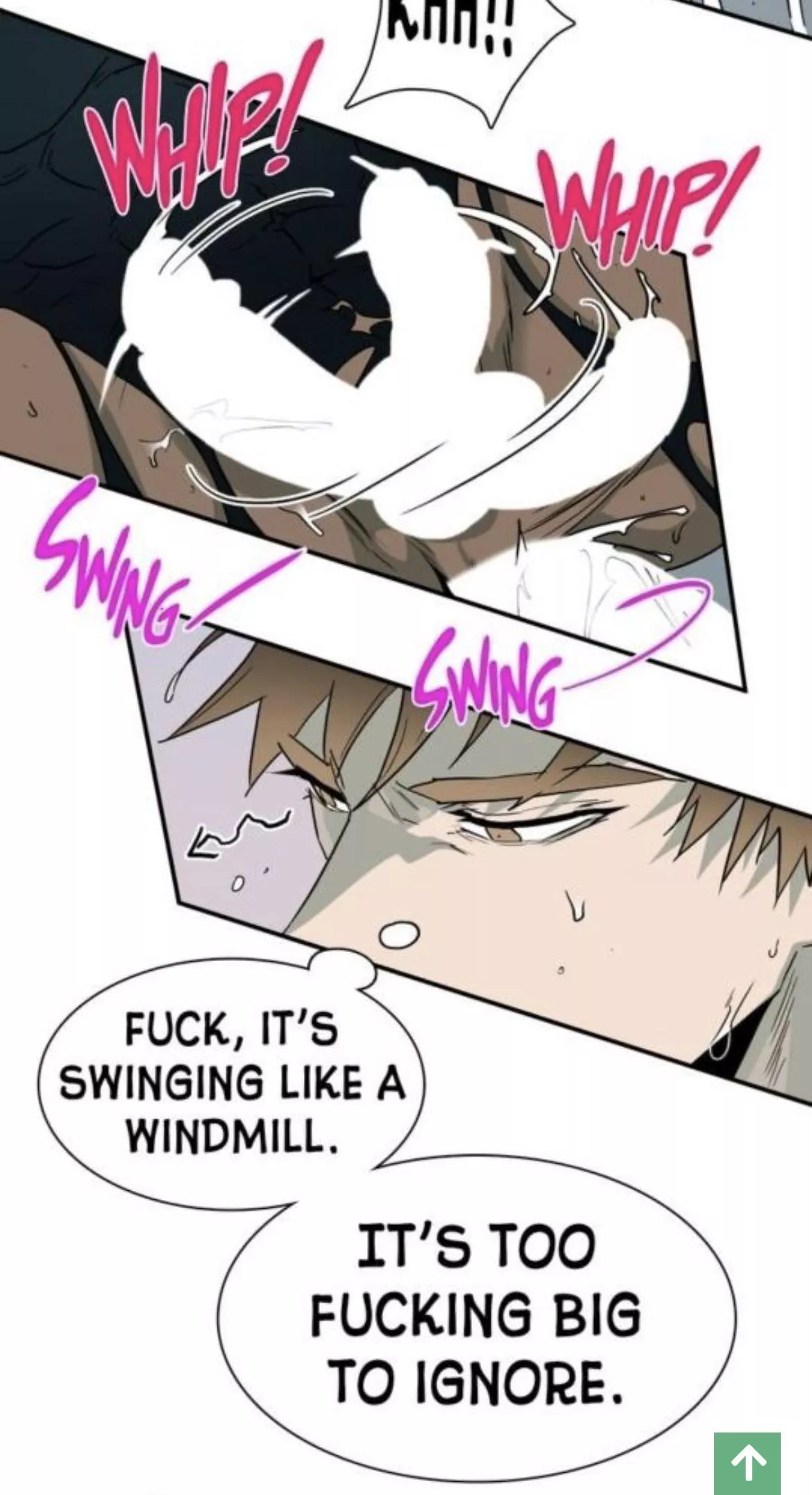 Fuck, its swinging like a windmill