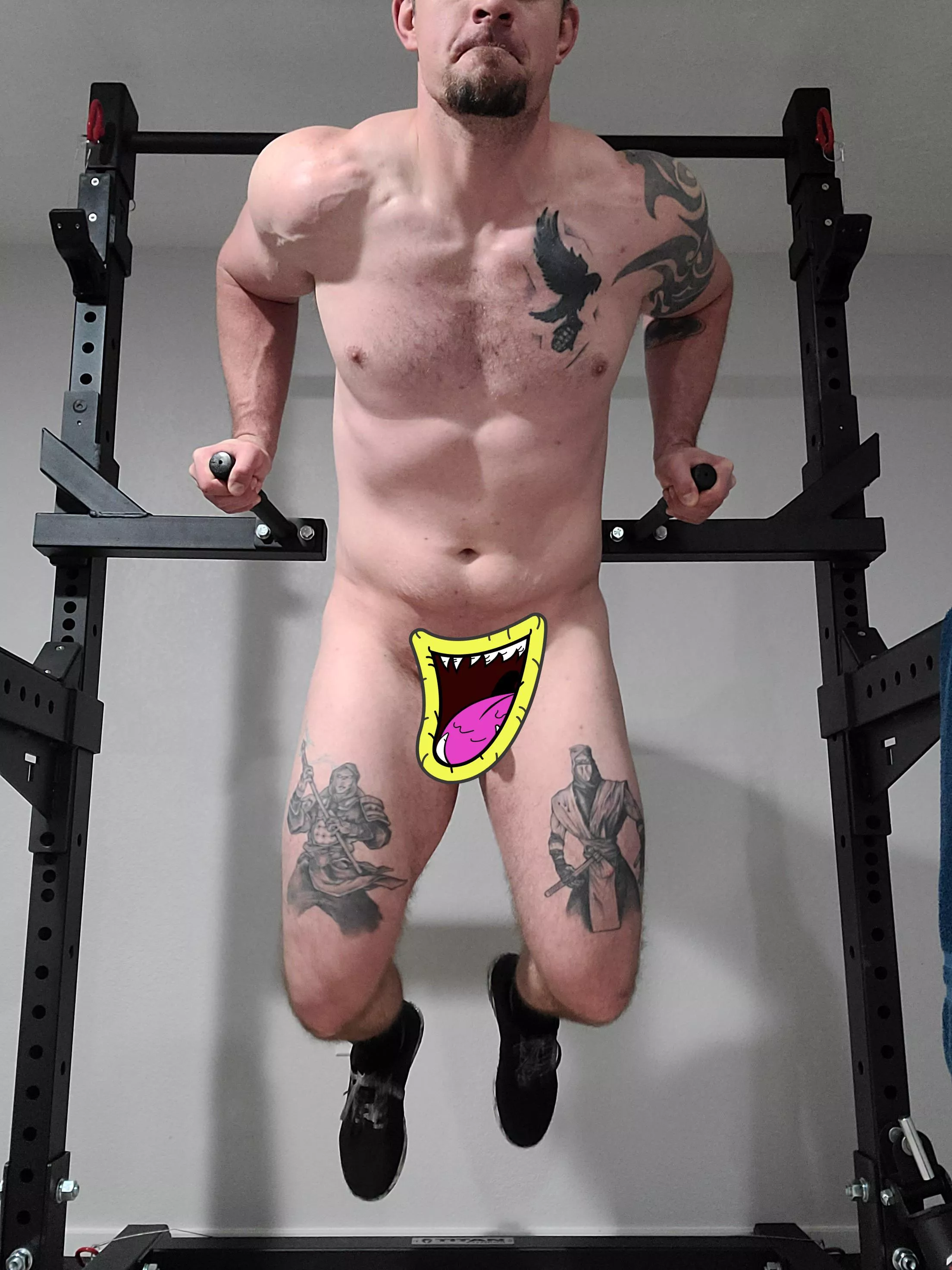 Home gy[m] means you getta ditch the clothes but gotta keep the shoes on