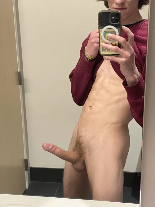 in a public restroom ;)