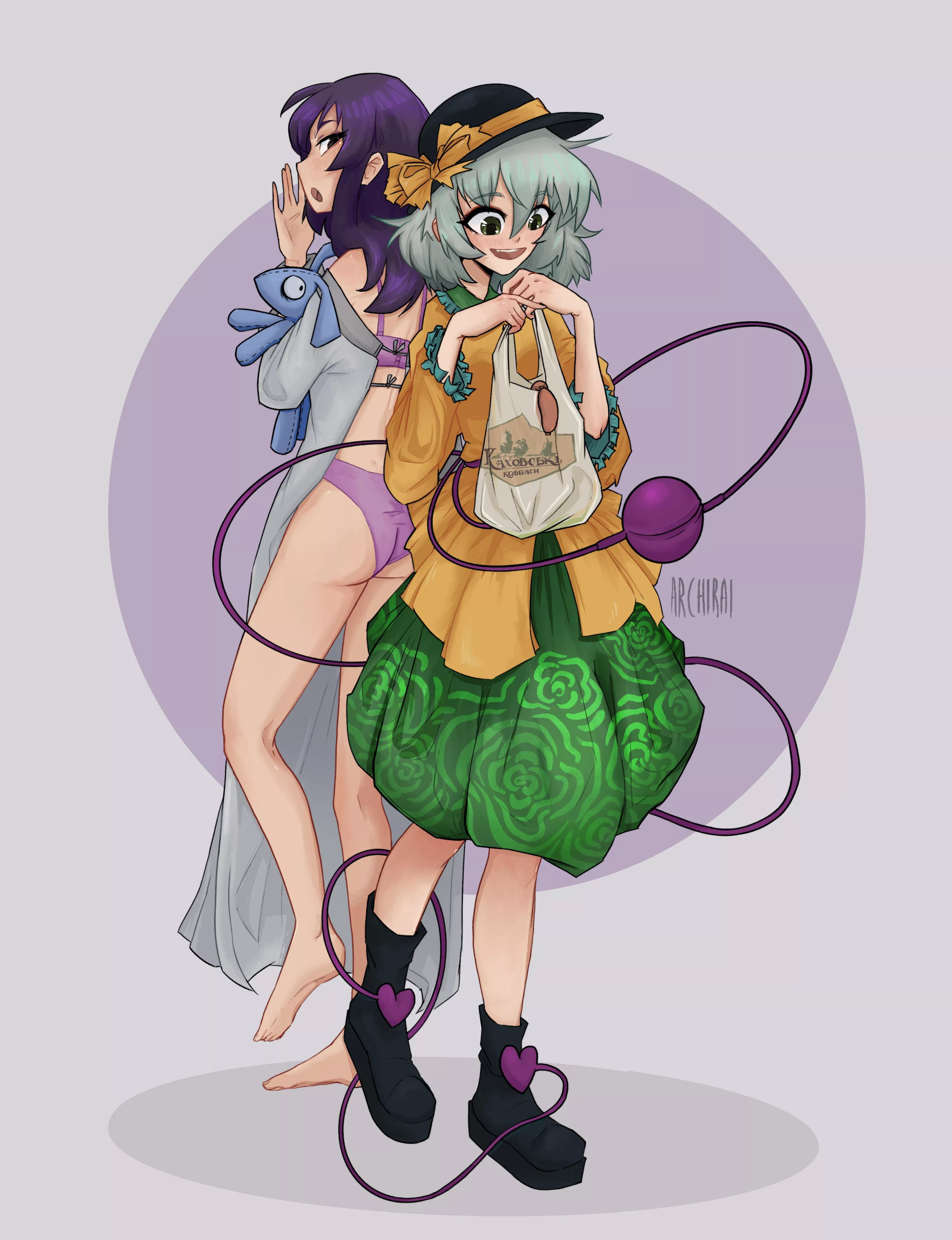 Koishi Komeiji (TouHou) x Edna (Edna & Harvey) [Archirai]