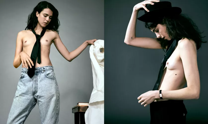 Margaret Qualley loves showing off her perky tits