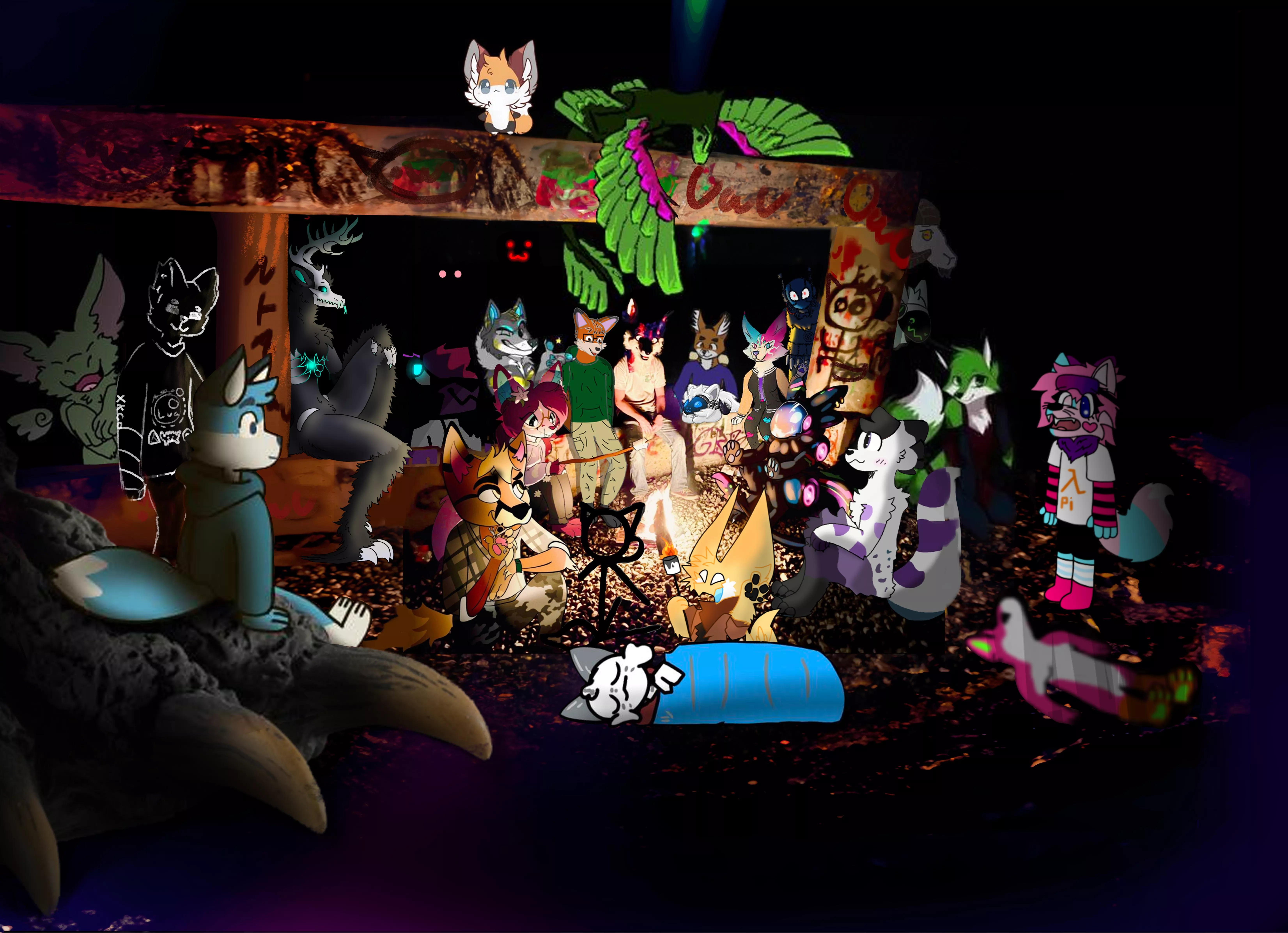 My best attempt at a (!SO FAR!) full image of the campfire scene!