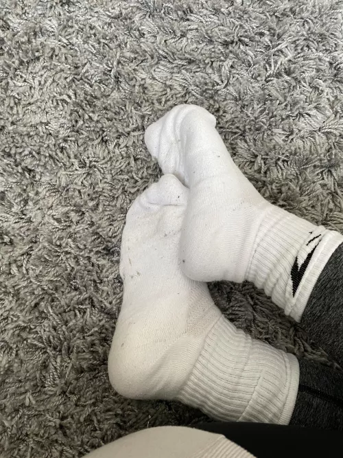 My small cute feet in my gym socks 😋