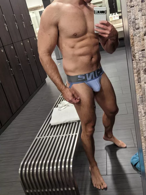 Never not wearing a jock to the gym