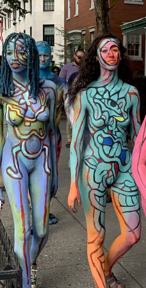 Painted and walking around town