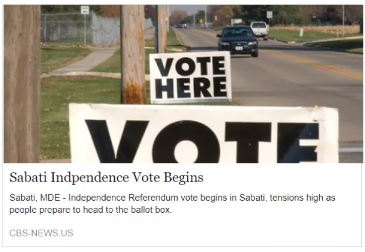 Sabati Independence Vote Begins
