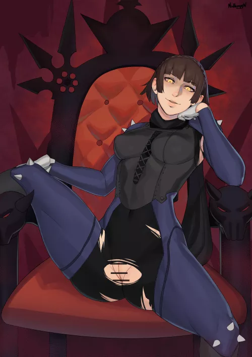 Shadow Makoto Torn Suit Spreading (Nidhoggn) [Persona]