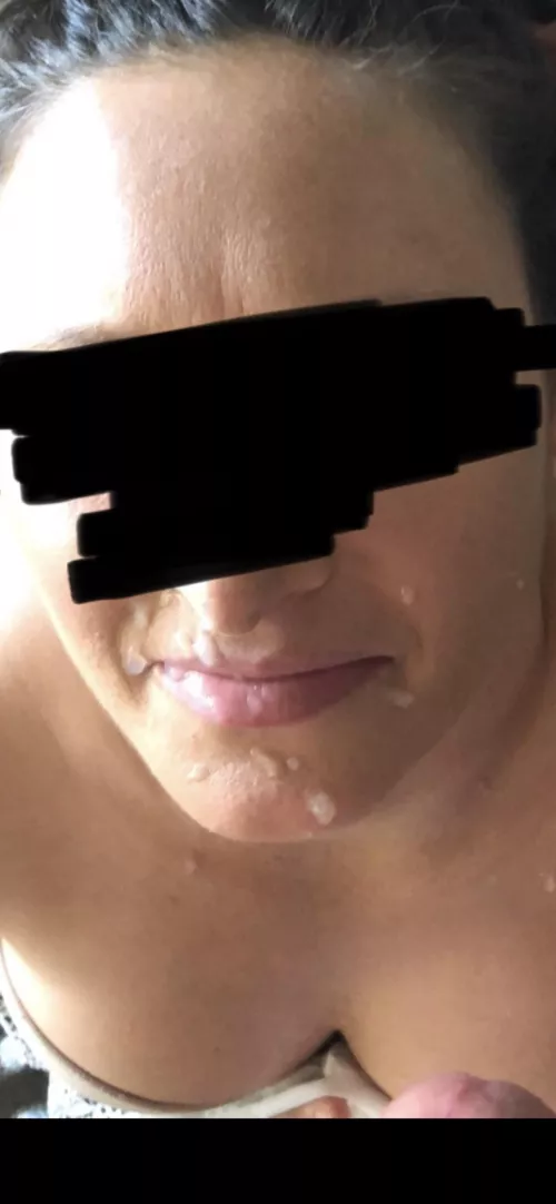 Should I add more of hubby’s cum to face? 💦