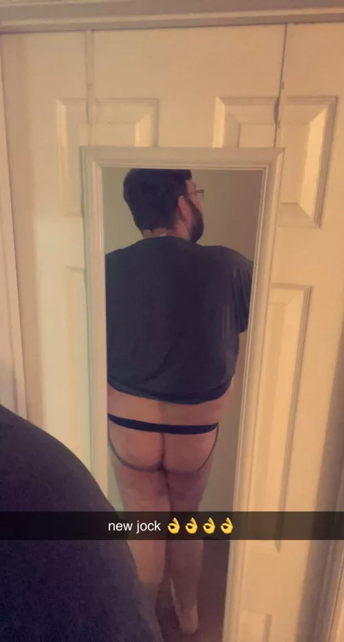 showing off new jock on snap 😆