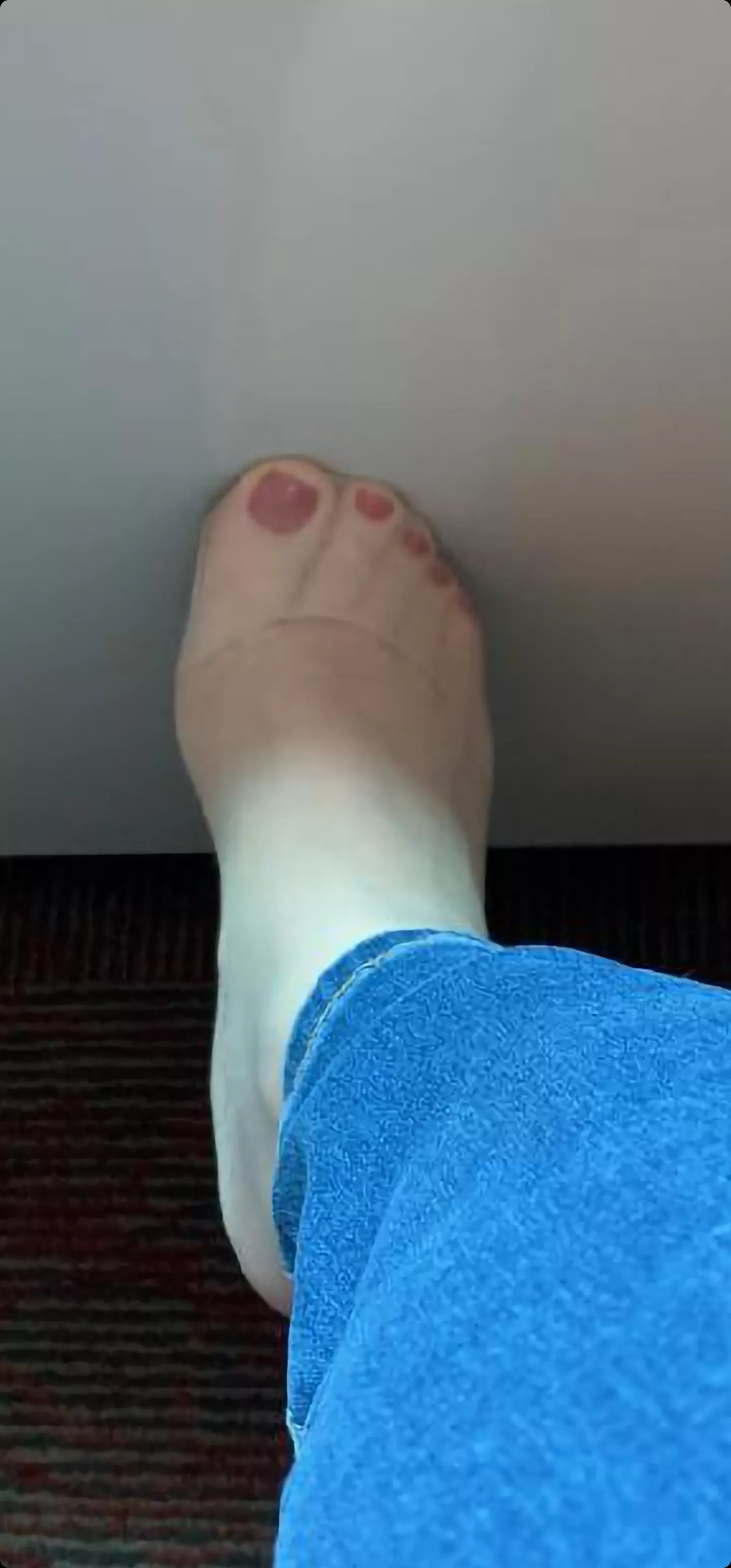 Suck my toes under my desk?