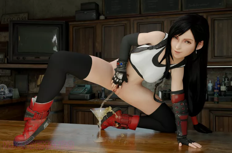 Tifa serves up a new cocktail at 7th Heaven