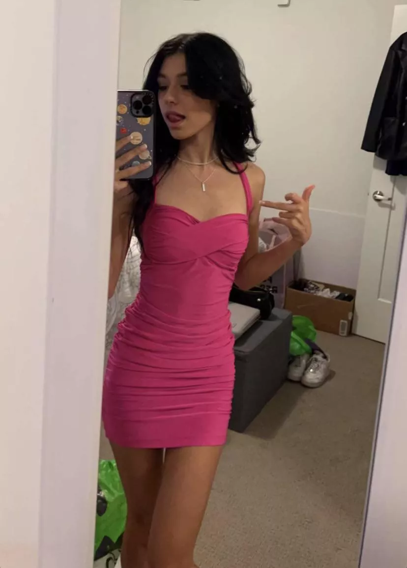 Tight pink dress