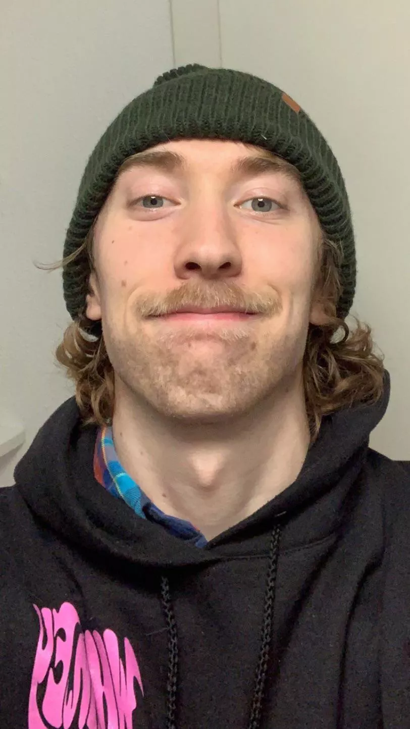 Trying out a mustache for my trip to France