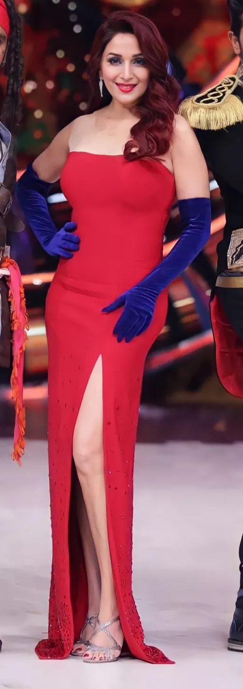 Very gorgeous Madhuri dixit in Jessica rabbit attire
