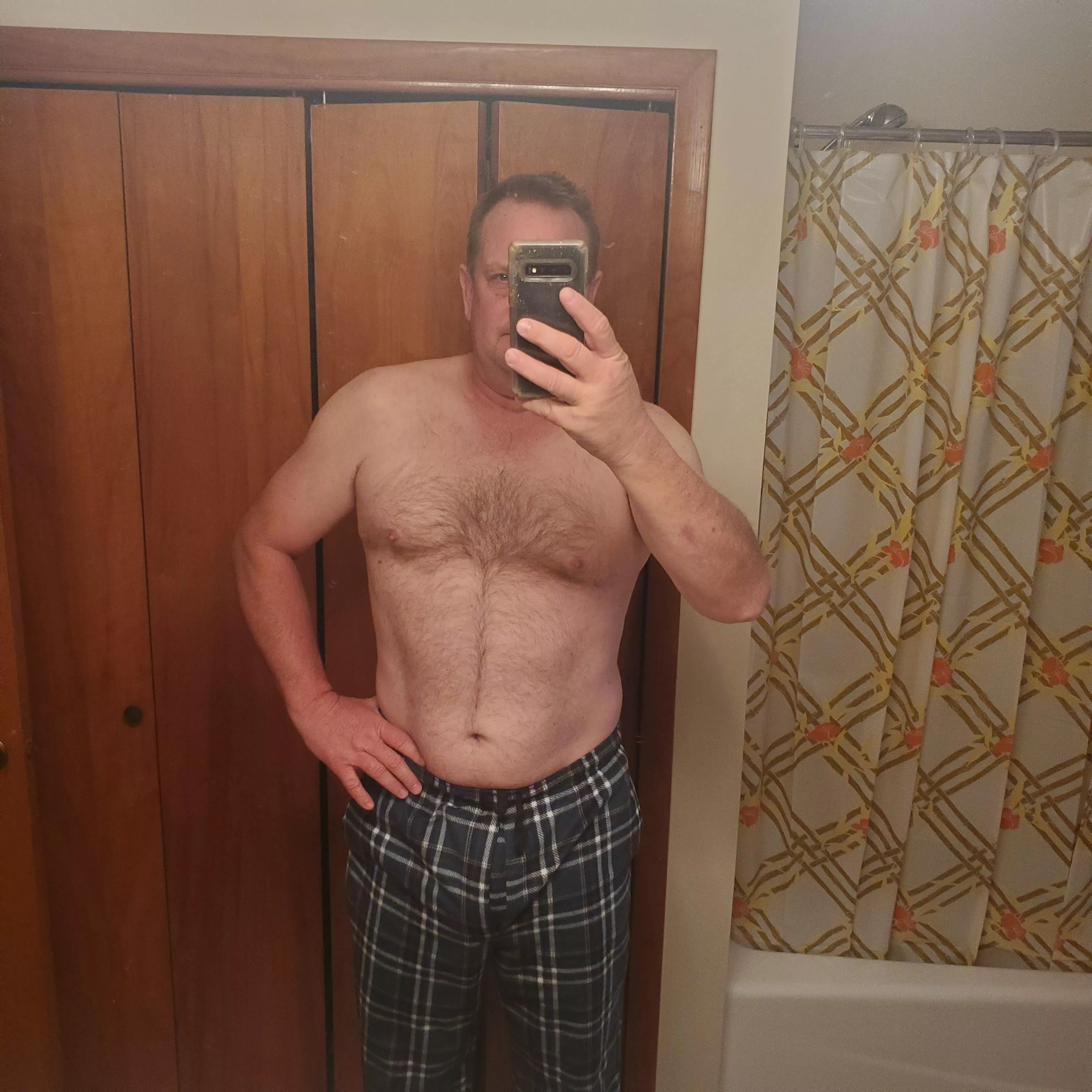 50 who wants daddy to keep them warm today