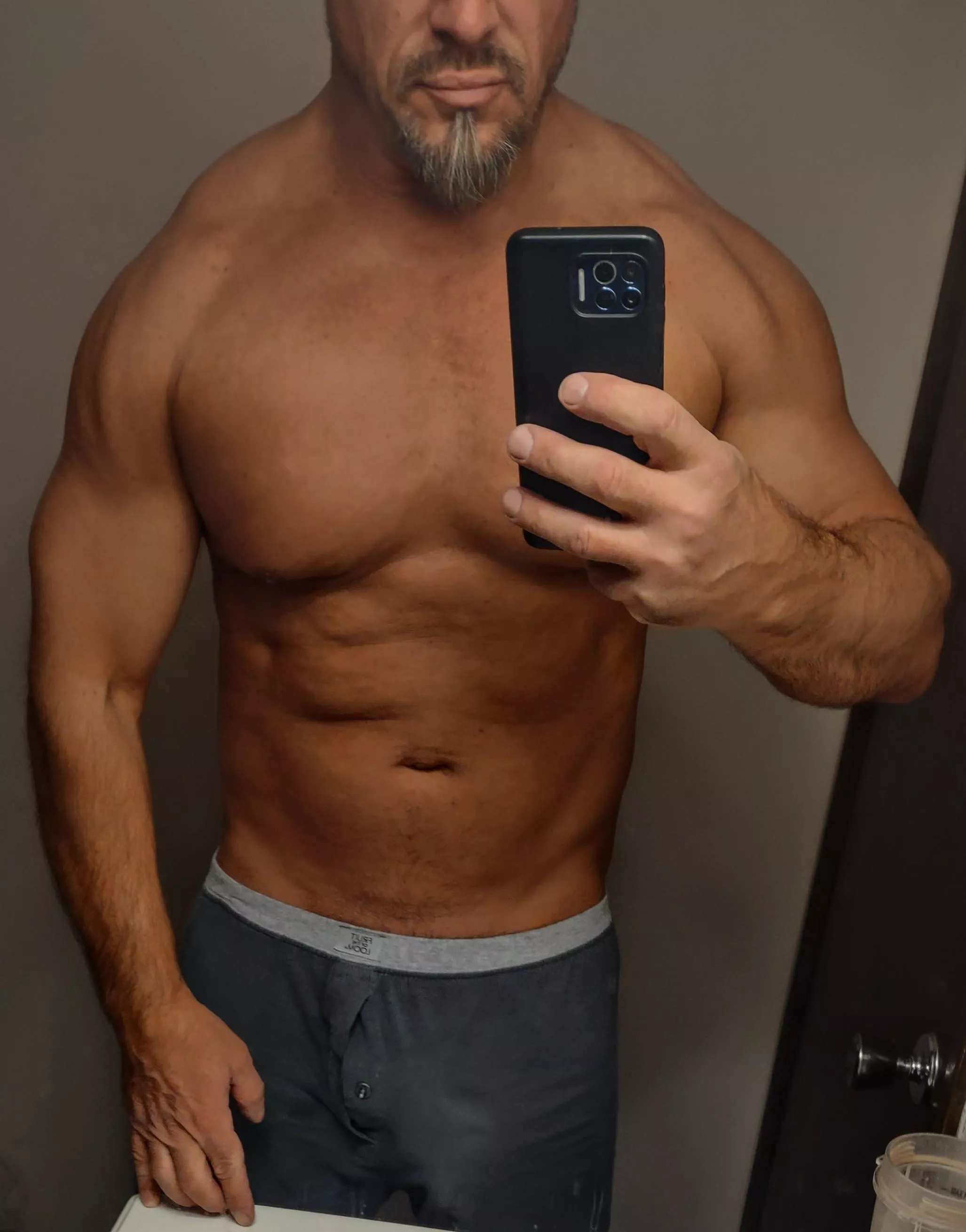 53[M] after workout pump. Trying to keep it tight for the ladies.