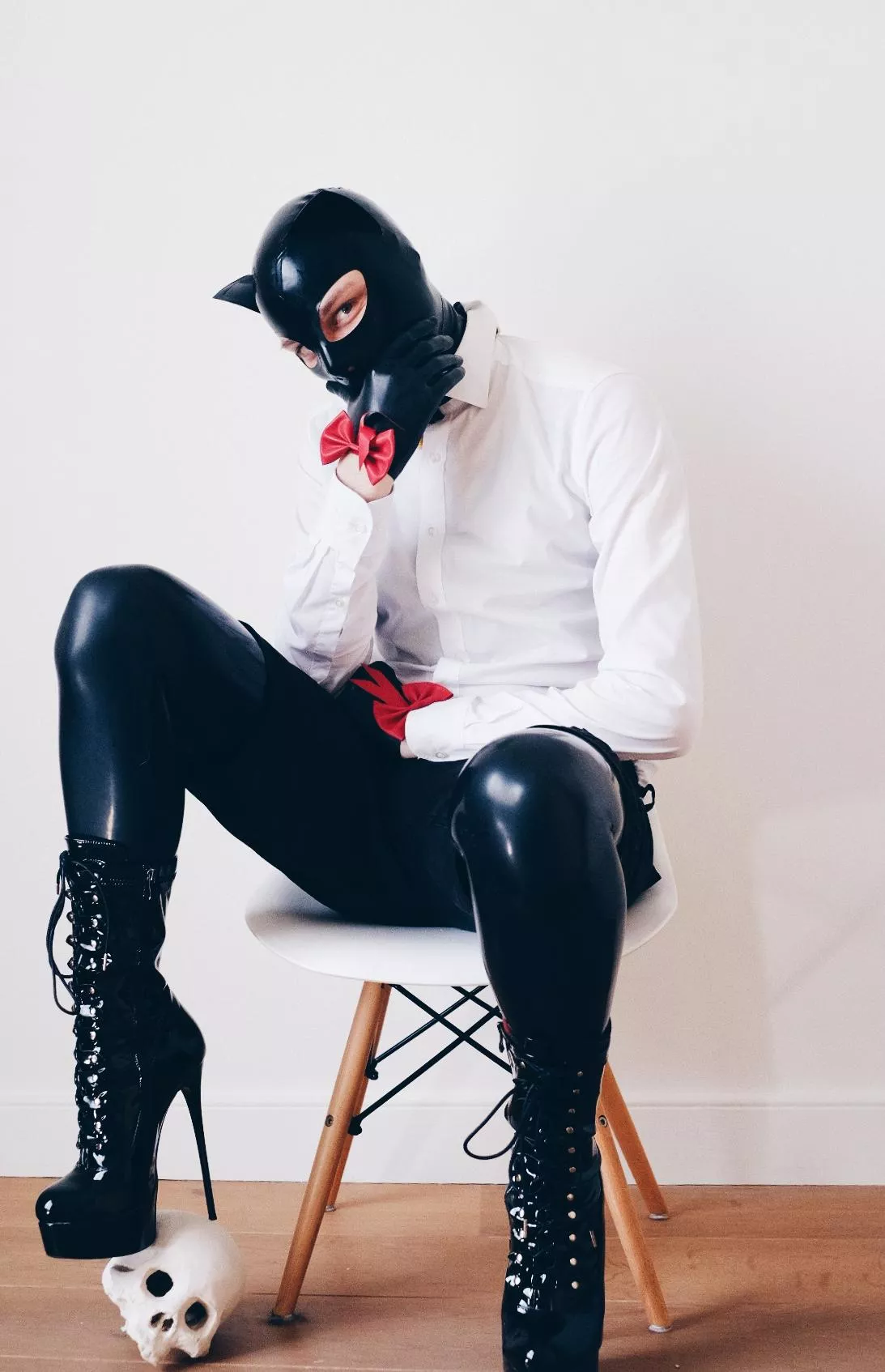 a thoughtful pose...