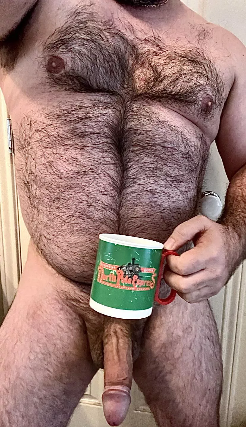 All aboard the North Pole Express. Can I punch your ticket? You’ll need something to keep you warm, it’s getting cold out there, have some of mine😉