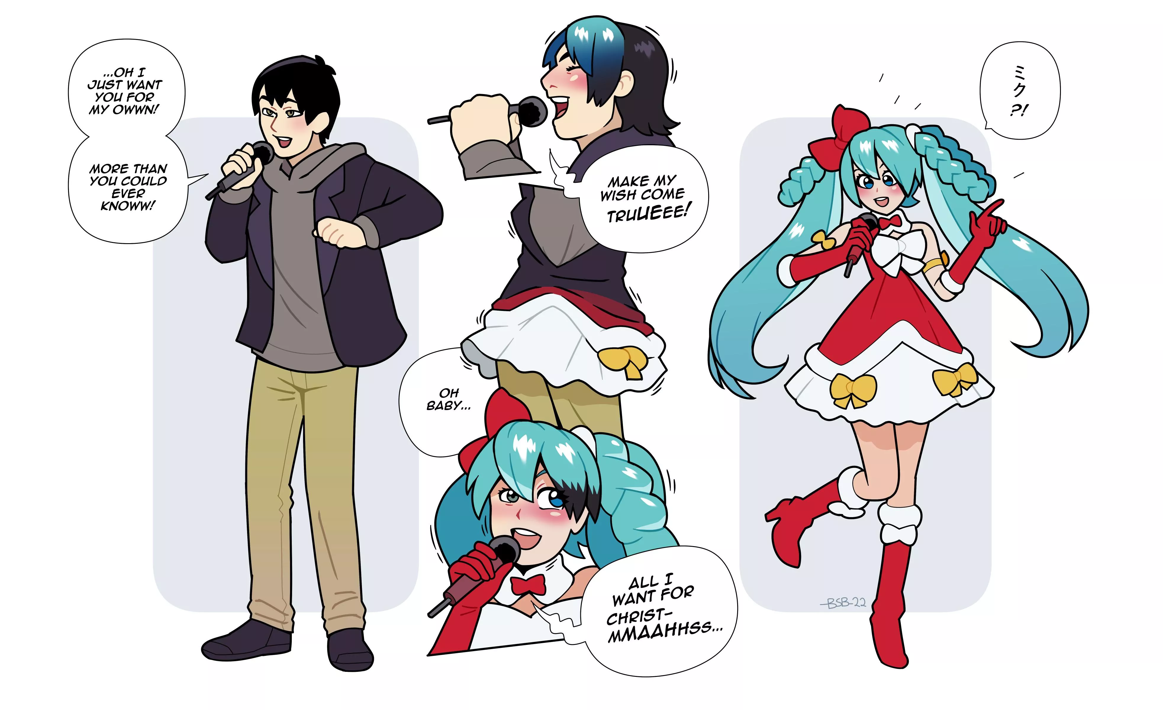 All I Want for Christmas is…Miku?! (MTF, TGTF; Twinning, Hatsume Miku) by Blackshirtboy