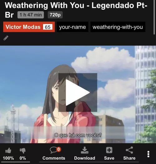All of weathering with you is on Xvideos with Spanish subtitles.