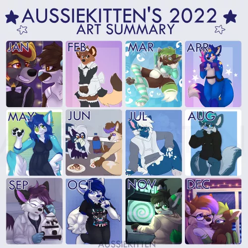 ⭐️Art summary of 2022!⭐️| [Art by myself @aussie_kitten on Twitter]