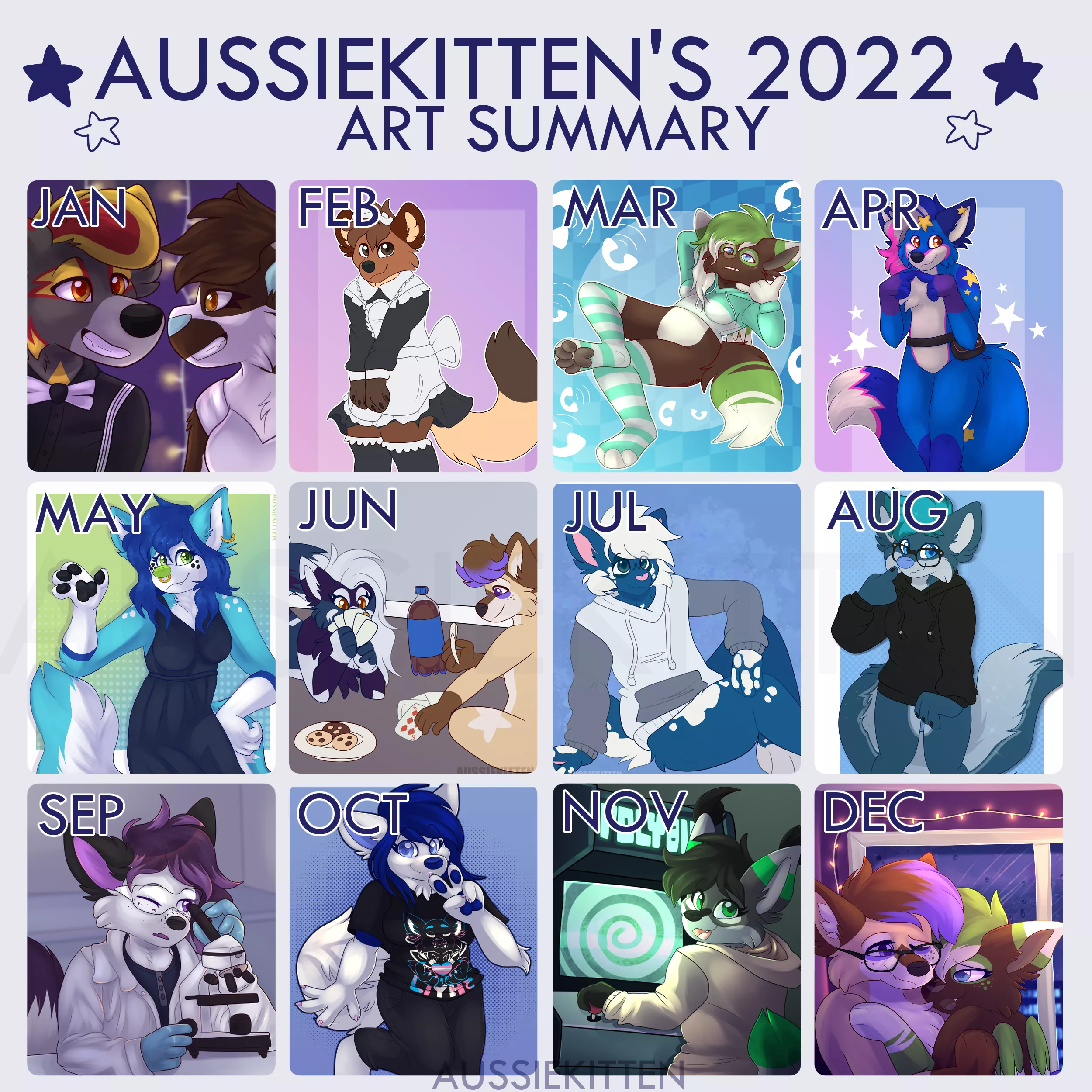 ⭐️Art summary of 2022!⭐️| [Art by myself @aussie_kitten on Twitter]