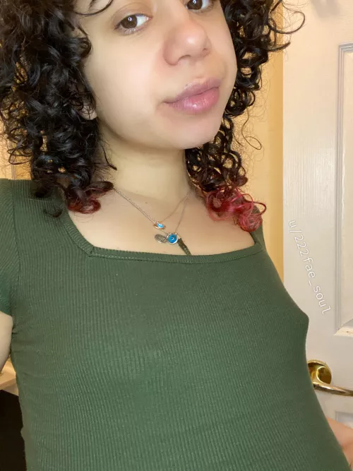 Best perk of tiny tits is not needing a bra