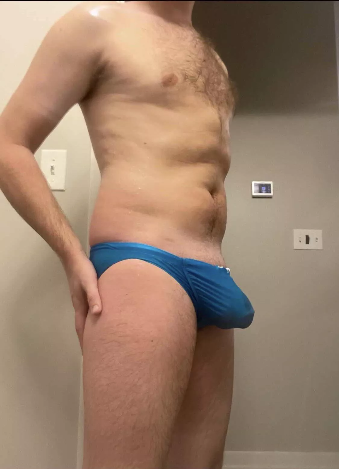 Blue speedo!