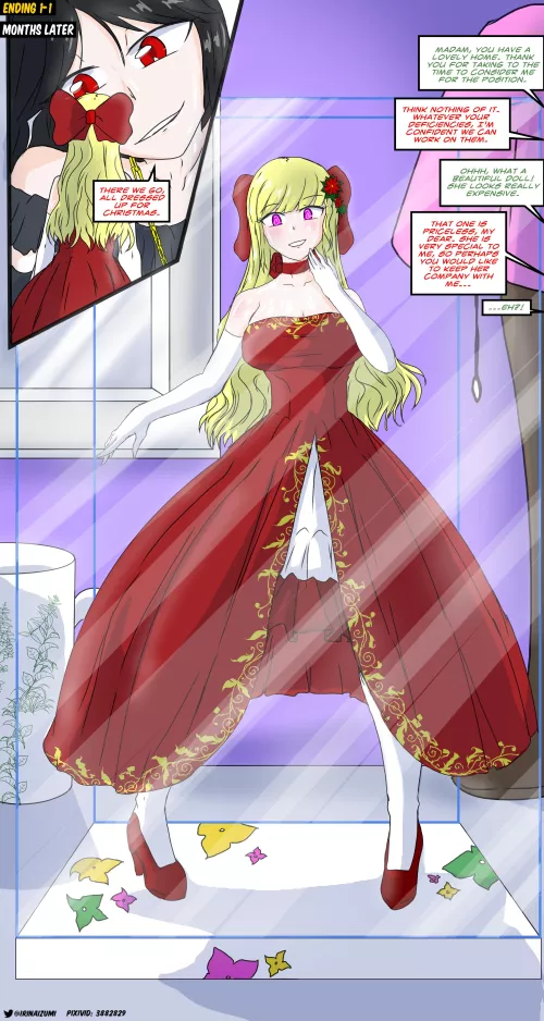 Boy gets a job as an old woman's helper and ends up being turned into her doll