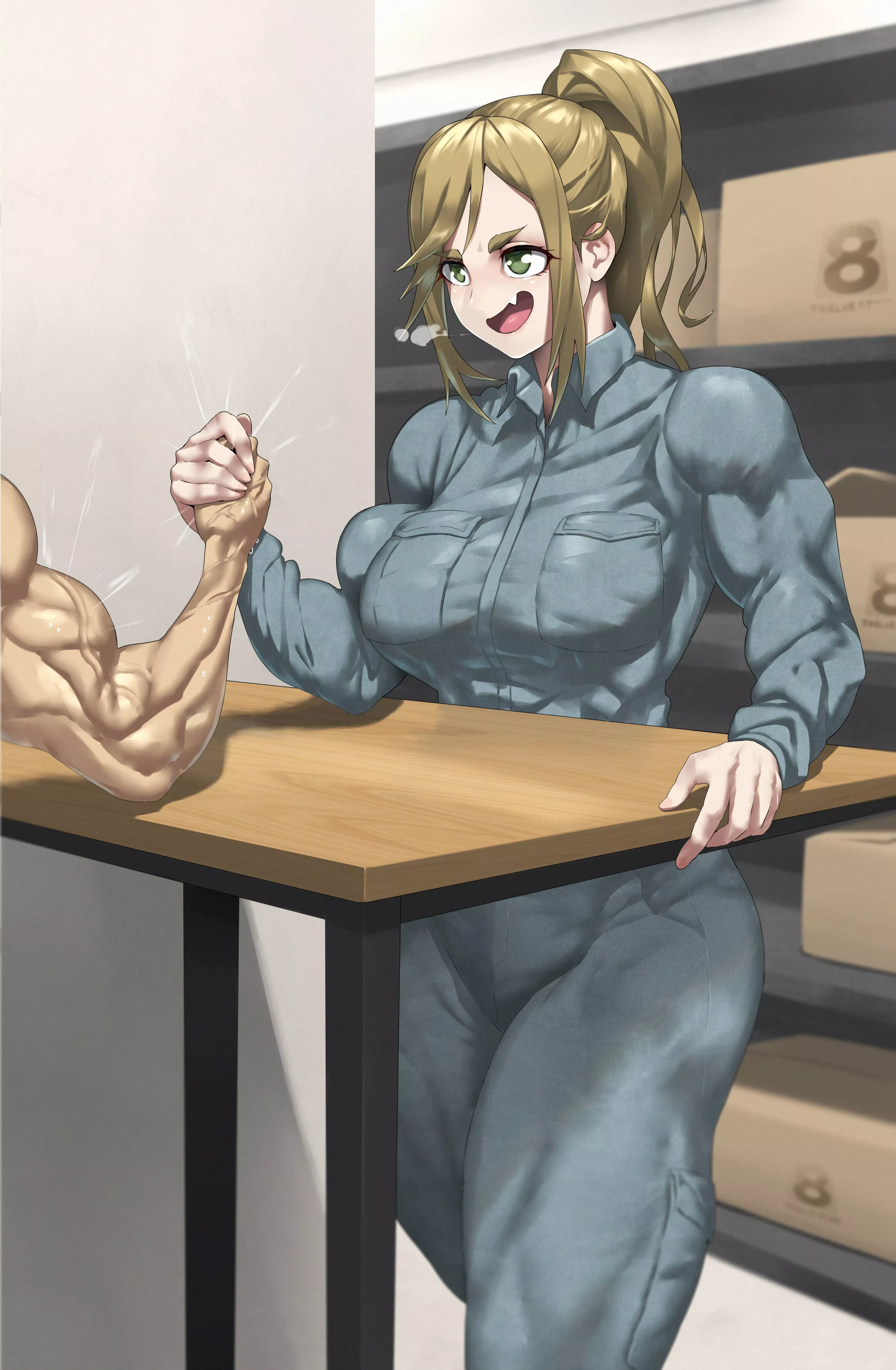 Buff Aoi Inuyama arm wrestling [Artist: 702_96]
