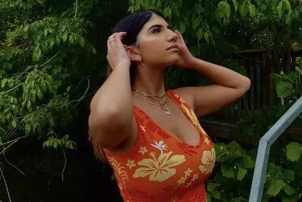 Busty in orange