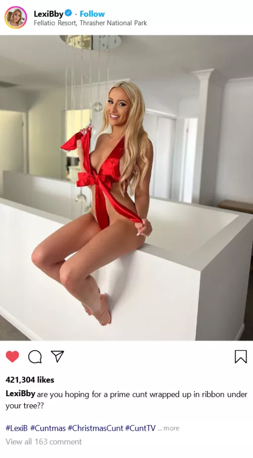 (Cuntagram) @LexiBby - want to unwrap me??