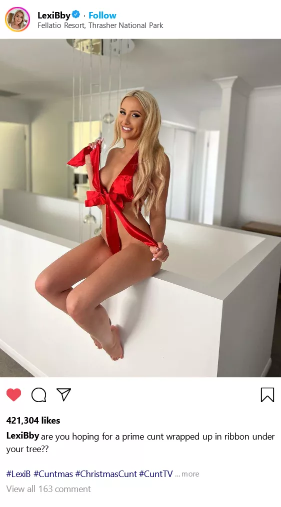 (Cuntagram) @LexiBby - want to unwrap me??