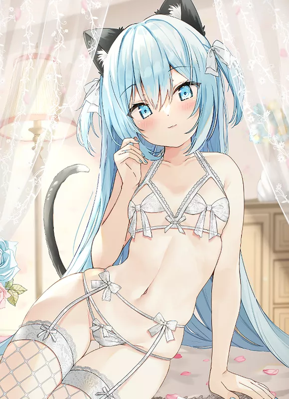 Cute cat girl in lingerie (by: Saeki Sora) [Original]