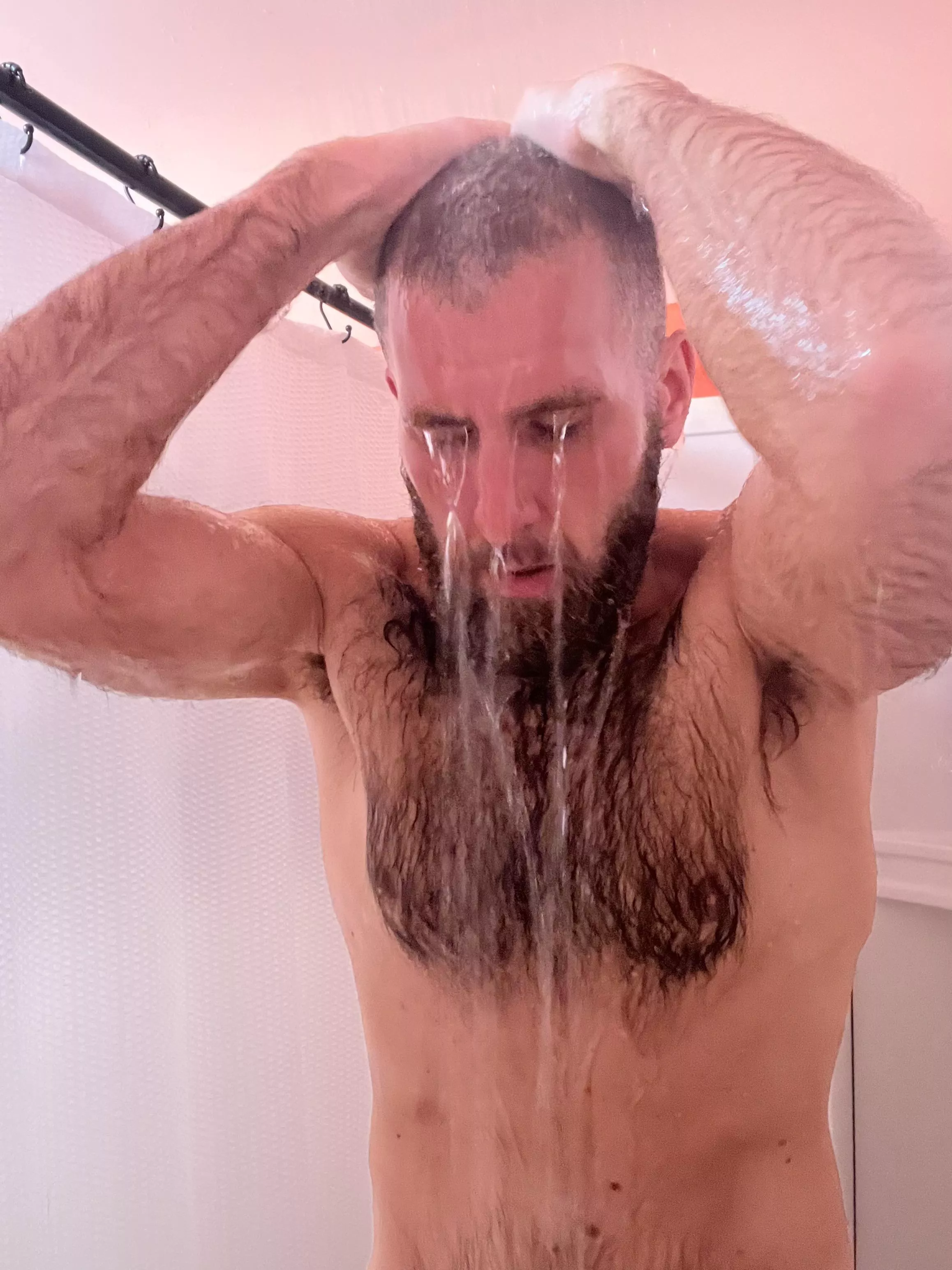 extra long hot shower on this freezing morning