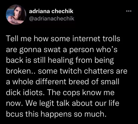 First her back, now this...