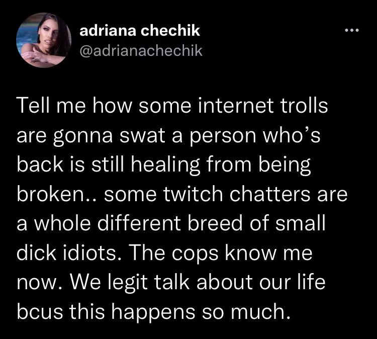 First her back, now this...