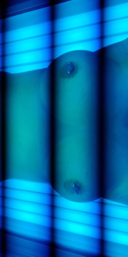 Getting a little tanning session in before work [image]