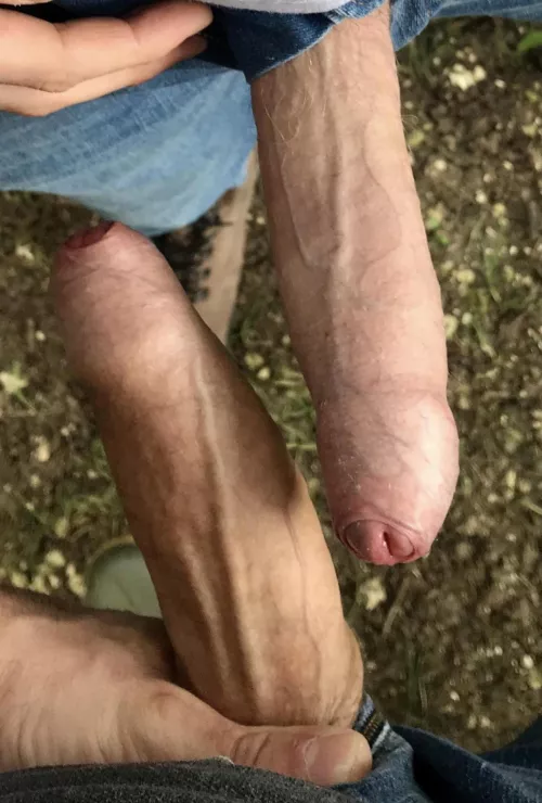 Just a dad and his son, the way nature intended! 37, 23