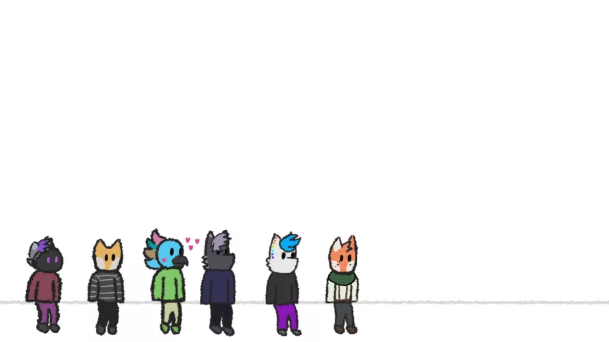 making a wallpaper for myself with all of my ocs :]