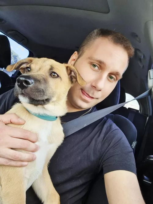 me and dog. ♥️😉