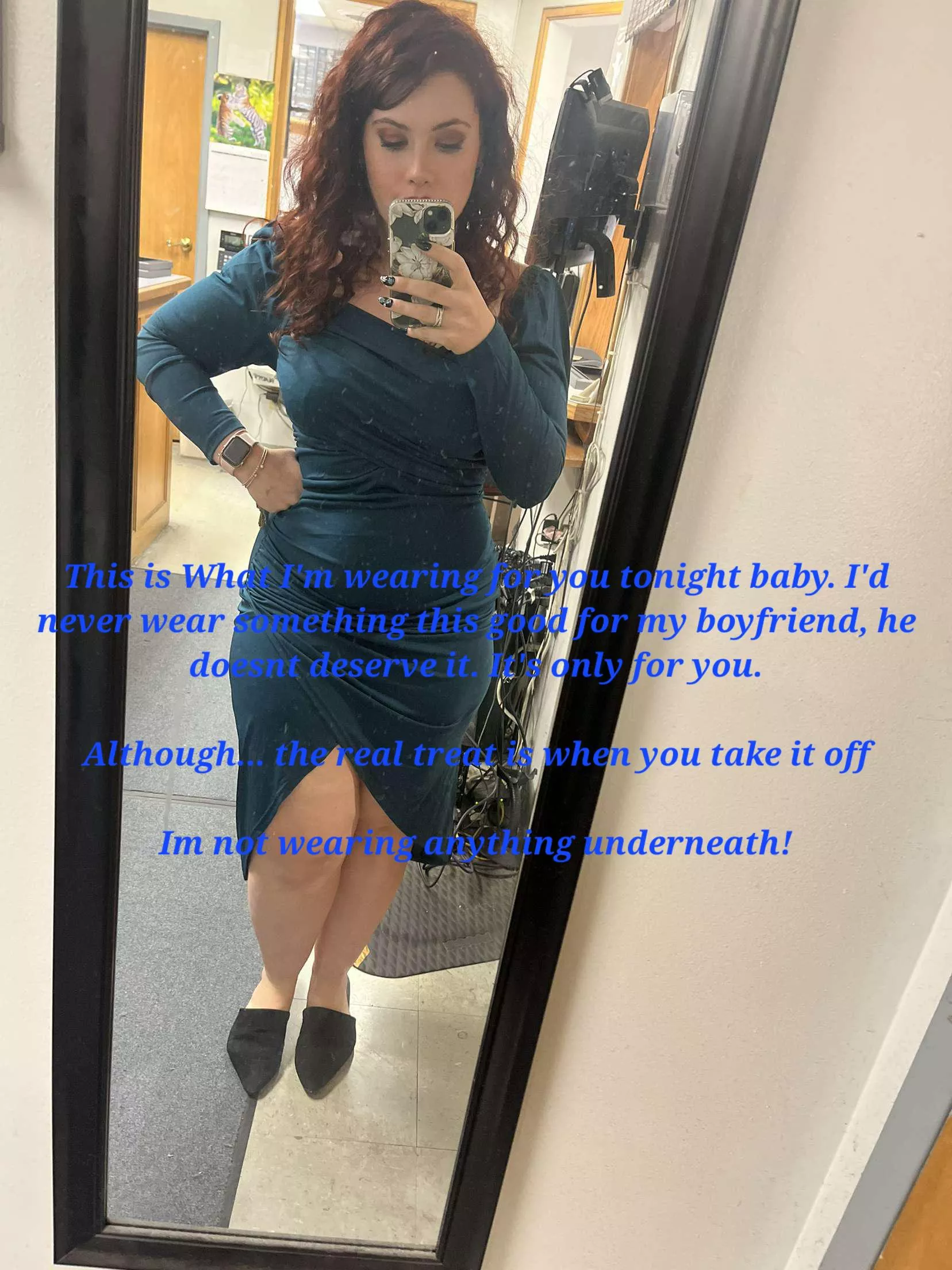 Ready for her date with her bull