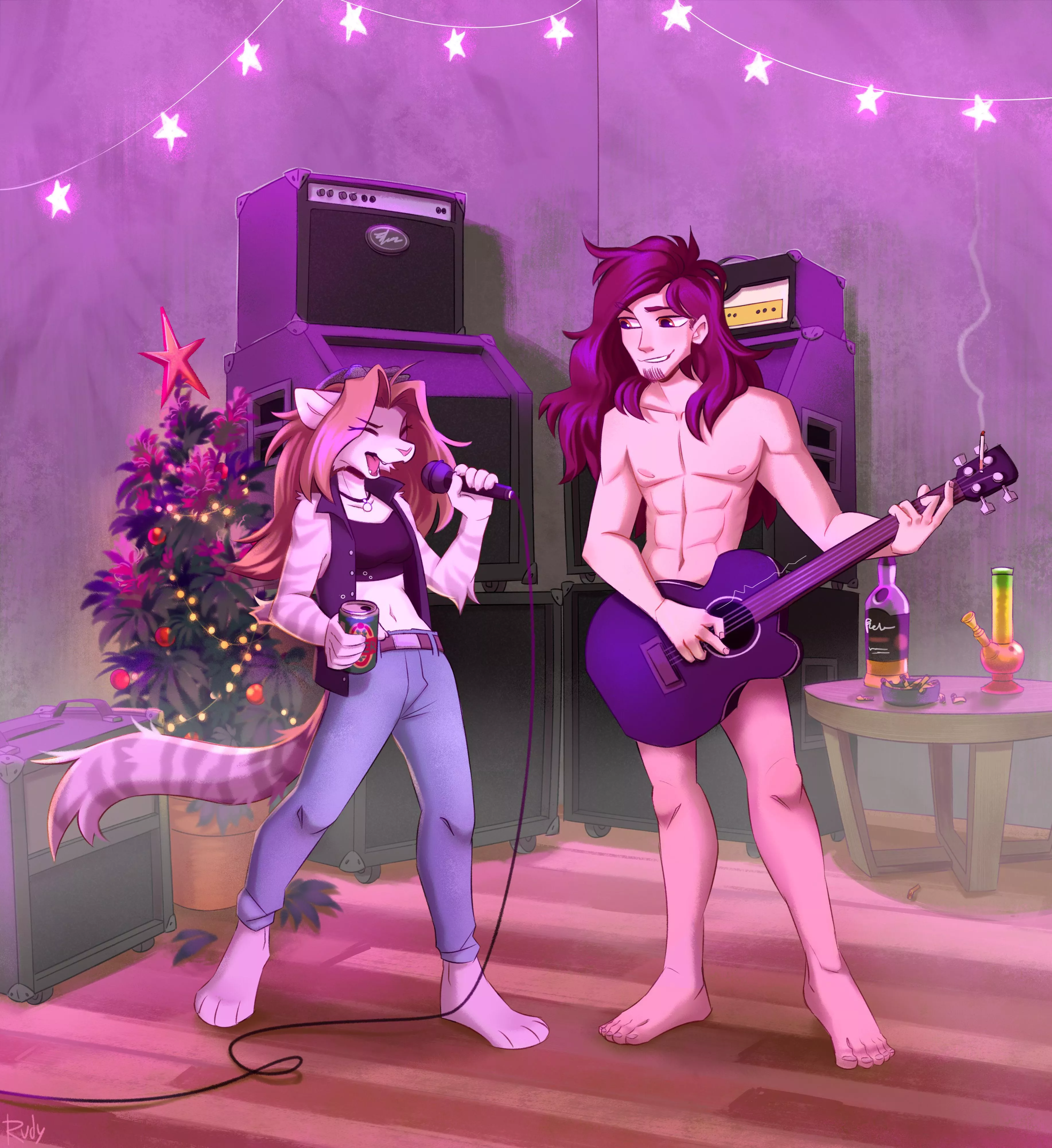 When the kid is away. The parents drink and play. (OCs mine, art by Ruddi)