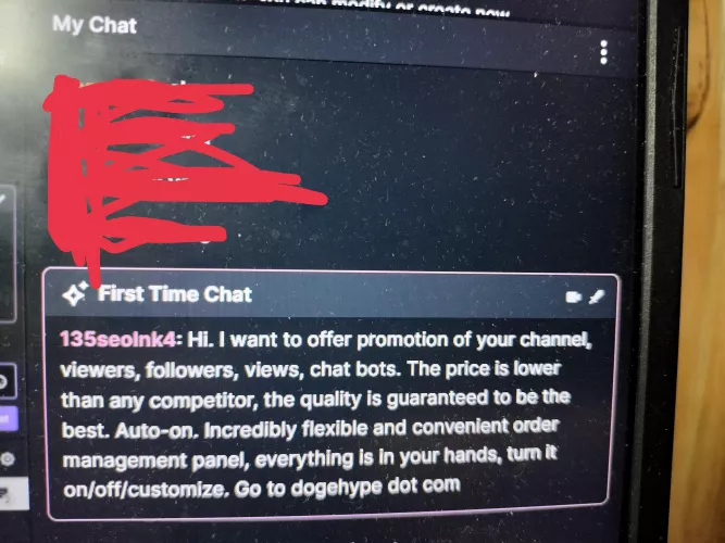 a person tried to sell me bots please ban this user