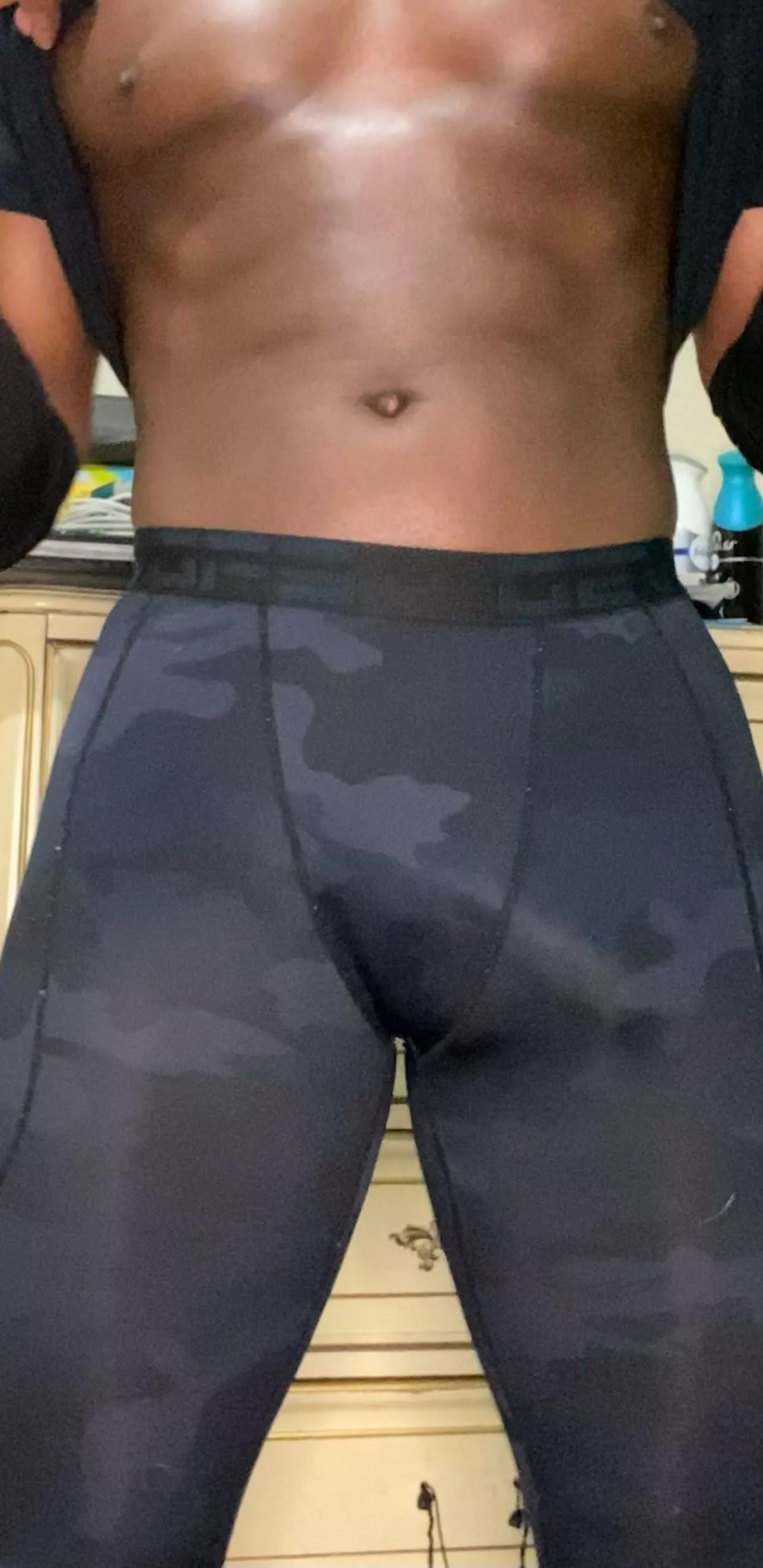 Always wearing yoga pants or compression shorts for workouts