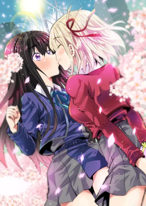 Chisato taking Takina by surprised (By うおぬまゆう@新連載準備中) [Lycoris Recoil]