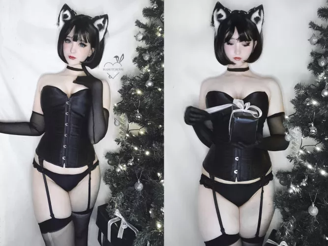 Classy holiday kitty by peanutt.bunni