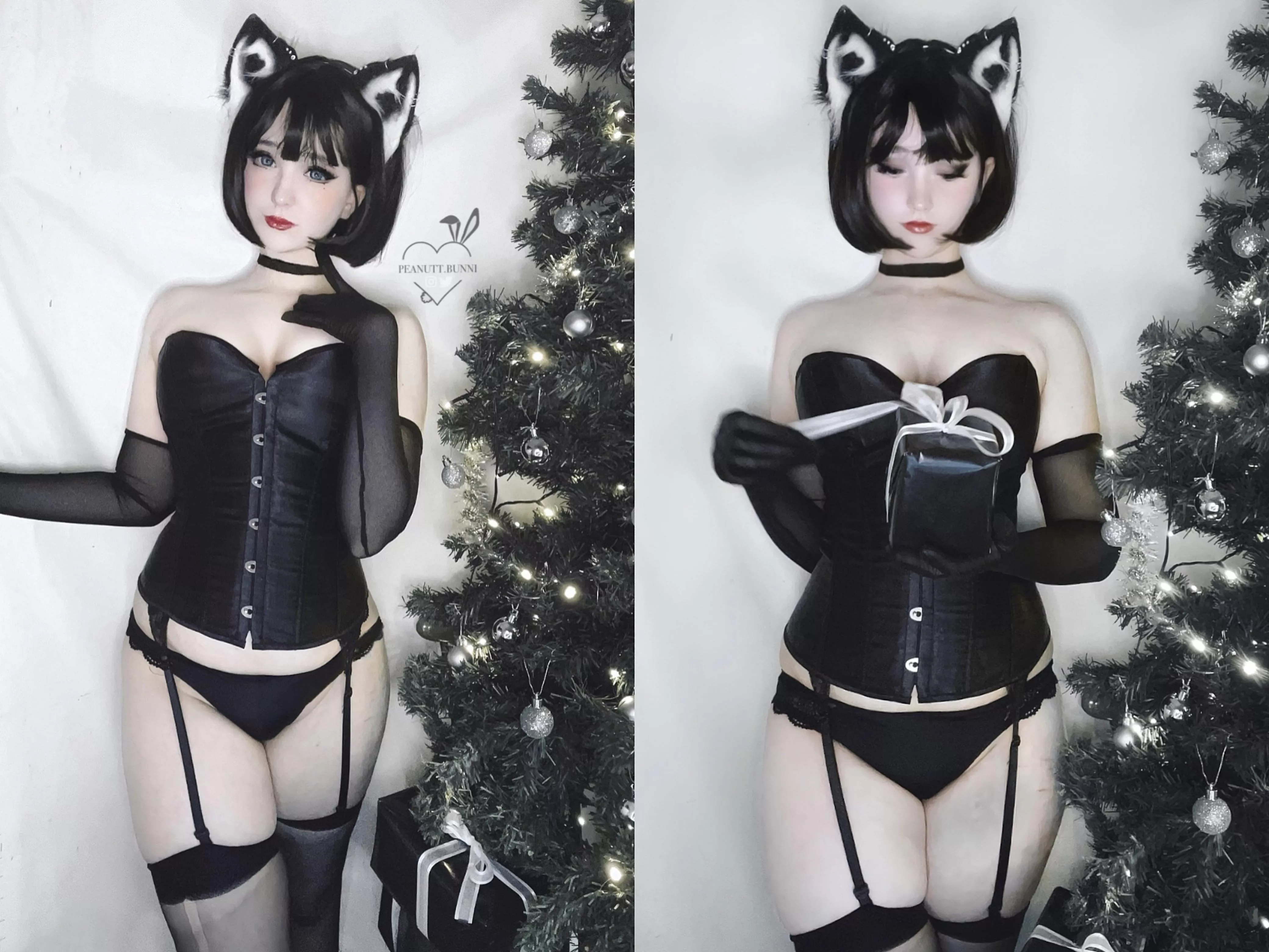 Classy holiday kitty by peanutt.bunni