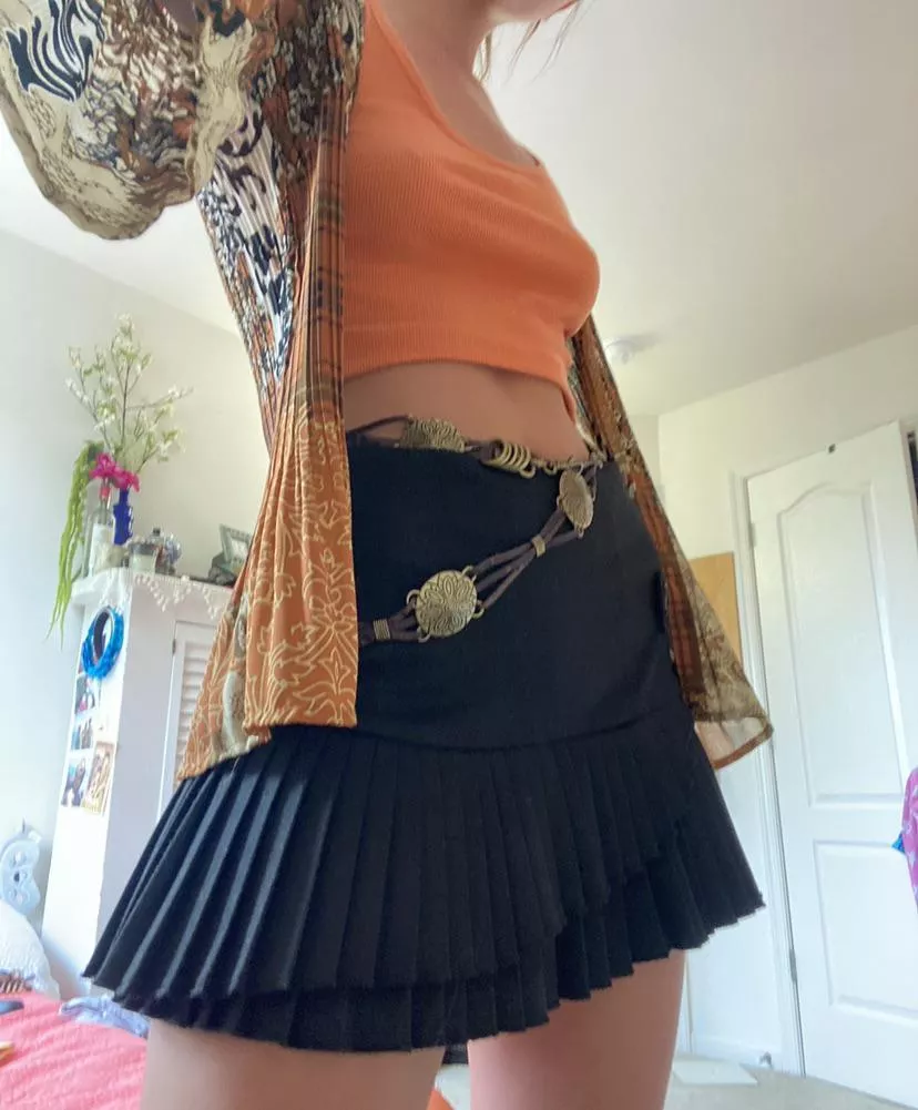 Don’t let me catch you peaking up my skirt.